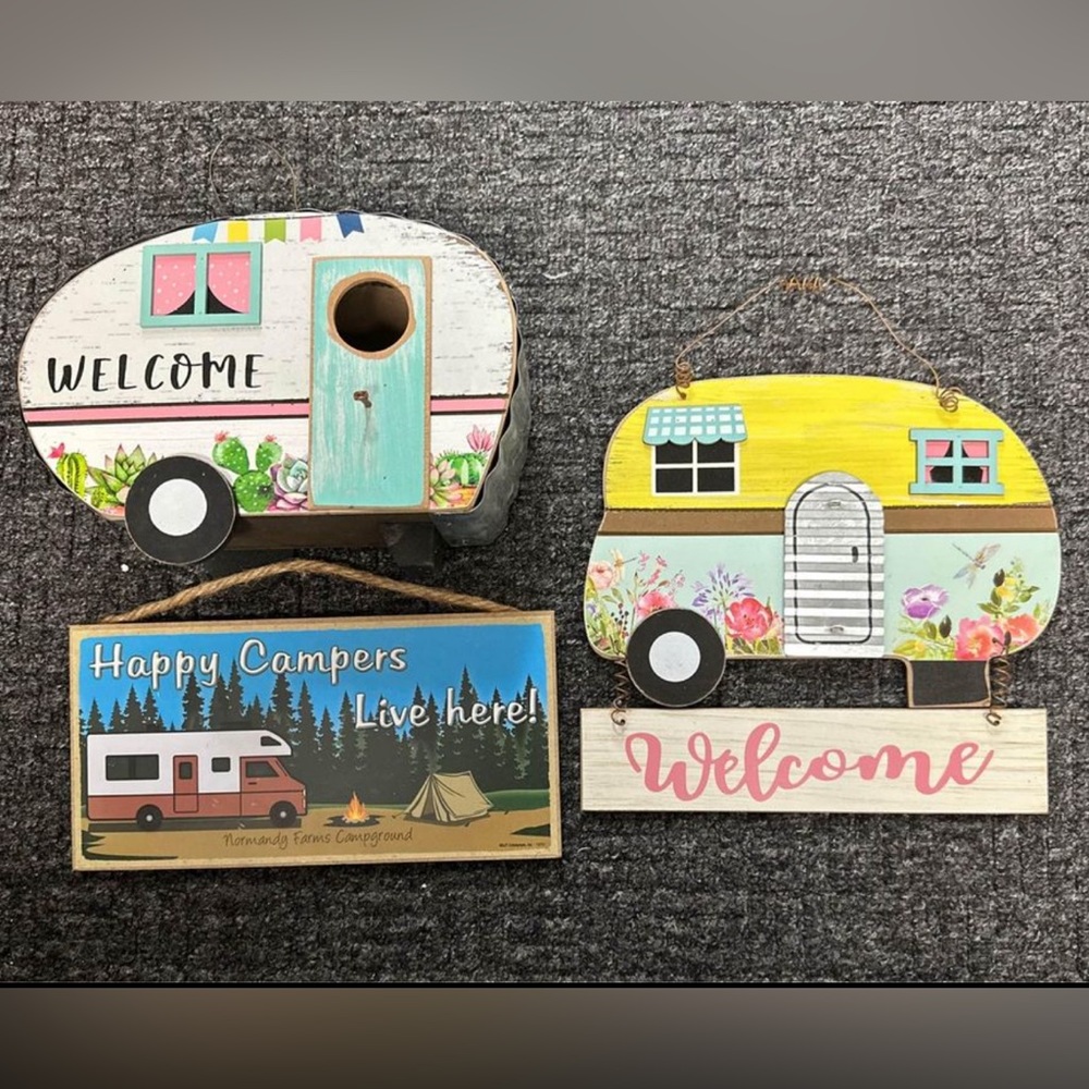 3 piece Camper Wall Decor Display